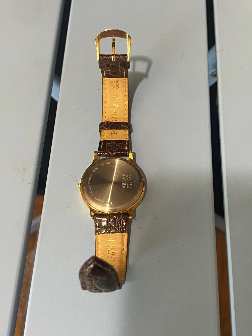 Vintage Pulsar By Seiko  Japan Quartz Dress Watch  512344 Gold Tone Original Box